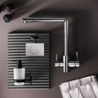 F85B05711 X-Joy S, смеситель для кухни с L-изливом с каналом для питьевой воды, сатин — фото 4, Смесители для кухни