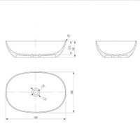 Товар: Раковина накладная ABBER Stein AS2636 белая матовая - фото 5 Раковина накладная ABBER Stein AS2636 белая матовая — фото 5, Раковины накладные