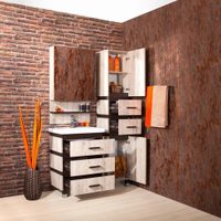 Комплект мебели для ванной Бриклаер ТЕХАС 60, кантри/венге — фото 4, Комплекты мебели для ванной