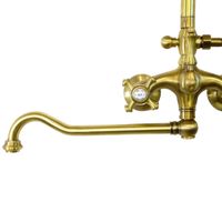 PRESTIGE Душевой настенный гарнитур (см-ль д/ванны/колонна ARCO/верхн.душ/шланг/ручной душ), бронза арт-32789 — фото 4, Душевые стойки