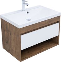 Тумба с раковиной Aquanet Тренд 75 цв. дуб рустикальный/белый сатин 00345810 — фото 5, Тумбы с раковиной