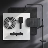 Товар: F078F422 Func, душ. система: см-ль д/душа с ТМС, душ.штанга, верхн. душ квадр., ручн.душ, черный - фото 8 F078F422 Func, душ. система: см-ль д/душа с ТМС, душ.штанга, верхн. душ квадр., ручн.душ, черный — фото 8, Душевые стойки