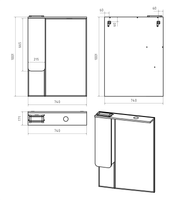 Товар: Зеркальный шкаф арт-П-Чег-02075-01Л - фото 5 Зеркальный шкаф арт-П-Чег-02075-01Л — фото 5, Зеркальные шкафы в ванную