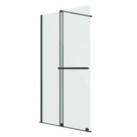 Душевая перегородка Niagara Nova (100х200) черный матовый,раздвижная,стекло прозрачное,1 место арт-NG-671-10BLACK — фото 1, Душевые перегородки