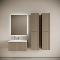 Тумба подвесная SANCOS Code 785х453х400, c одним ящиком оснащенным доводчиками, цвет серо- бежевый, арт. арт-CD80GB — фото 4, Тумбы под раковину