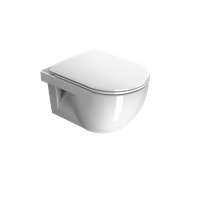 унитаз подвесной CITY PRO безободковый с водоворотной системой смыва Swirlflush фаянсовый белый арт-911611 — фото 2, Подвесные унитазы