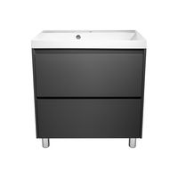 Тумба напольная "Борнео 80", 2 ящ., Люкс графит матовый, Стандарт 80 / Азур 80 SP-00001329 — фото 3, Тумбы под раковину