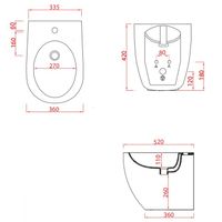 Биде Artceram File 2.0 напольное с одним отверстием цвет blue sapphire арт-FLB002 16 00 — фото 2, Биде напольные