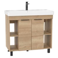 Легран 90 Тумба напольная Дуб галифакс (БЕЗ УМЫВАЛЬНИКА Адриана 90) арт-109031 — фото 10, Тумбы под раковину