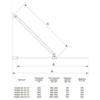 Шторка на ванну Veconi Palau PL-84, 800x1500, хром, стекло прозрачное PL84-80-01-C8 — фото 2, Шторки на ванну