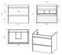 Тумба под раковину арт-BAL-06065-01-01П2Я — фото 5, Тумбы под раковину
