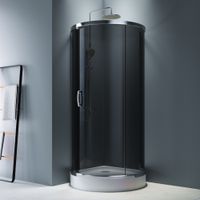 Товар: W83UG-333-095CG Like Round 95 Душевое ограждение 95x95, стекло тонированное, проф хром глянц, без по - фото 1 W83UG-333-095CG Like Round 95 Душевое ограждение 95x95, стекло тонированное, проф хром глянц, без по — фото 1, Полукруглые душевые уголки