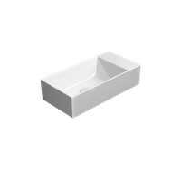 раковина накладная KUBE X 50x25 без перелива белый арт-9486011 — фото 2, Раковины накладные