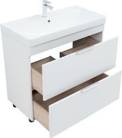 Товар: Тумба с раковиной Aquanet Ирис new 90 напольная 2 ящ. цв.белый глянец 00342094 - фото 5 Тумба с раковиной Aquanet Ирис new 90 напольная 2 ящ. цв.белый глянец 00342094 — фото 5, Тумбы с раковиной