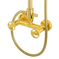 REVERSA Душевой настенный гарнитур (см-ль д/душа/колонна душ./верхний душ/шланг/ручной душ),золото 31848 — фото 2, Душевые гарнитуры