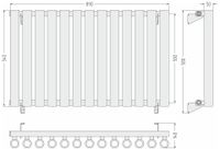 Отопительный радиатор Сунержа Кумир-0 500х890 13 секций Золотой шёлк арт-32-0340-5013 — фото 4, Радиаторы отопления