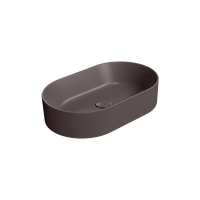 раковина накладная KUBE X 60x37 без перелива коричневый матовый арт-945816 — фото 2, Раковины накладные