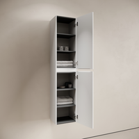 Шкаф-пенал подвесной SANCOS Code, 350х350х1650 мм, цвет белый, арт. арт-PCD35W — фото 1, Пеналы для ванной комнаты