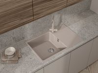 GRANFEST Мойка URBAN 678L 1-чаша+крыло 780*490мм песочный арт.GF-UR- арт-678L песочный — фото 2, Кухонные мойки
