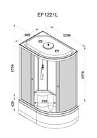 Ограждение VIVA90B N душевое Ceruttispa без поддона (90x90x195) — фото 143, Прямоугольные душевые уголки