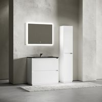 Тумба под раковину SANCOS Libra Floor напольная, 890х450х840, c двумя ящиками оснащенными доводчиками, белый глянец , арт. арт-LB90FW — фото 10, Тумбы под раковину