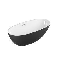 Ванна отдельностоящая Grossman Fly GR-1104MB (170х75х58) цвет черный/белый матовый,1 место — фото 1, Акриловые ванны