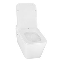 Унитаз импульсный Azario 360х590х380 подвесной, квадратный, быстросъемное сиденье микролифт, монтажная рама в комплекте арт-AZ-101C — фото 2, Подвесные унитазы