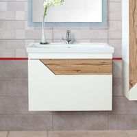 Товар: Тумба под раковину подвесная Бриклаер Брайтон белый/дуб, 70 см 4627125415807 - фото 1 Тумба под раковину подвесная Бриклаер Брайтон белый/дуб, 70 см 4627125415807 — фото 1, Тумбы с раковиной