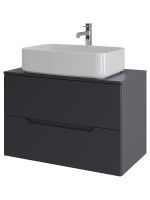 Orange Line тумба с раковиной подвесная 80 см, графит/белый арт-Li-80TugMDF+B07-600W — фото 6, Тумбы с раковиной