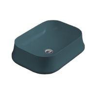 Раковина SIMAS SHARP накладная без отверстий цвет синий матовый SH08.NA — фото 1, Раковины накладные