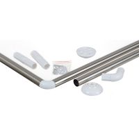 карниз для ванной комнаты 90х90х90см SS хром д.25мм UNIVERSAL MELODIA Mcr-00014BL — фото 1, Карнизы для ванной