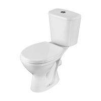 Унитаз-компакт "Pro" горизонтальный выпуск, с 1-режимной кнопочной арматурой и сиденьем полипропилен арт-1P2155S0000BF — фото 10, Напольные унитазы