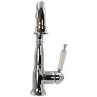 CUCINA OXFORD См-ль д/кухни моноком., ручка белая/хром 18241 — фото 2, Смесители для кухни