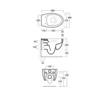 Унитаз SIMAS BORMIO подвесной безободковый цвет белый BR18/F85 — фото 2, Подвесные унитазы
