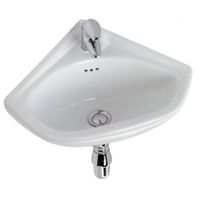 Раковина GLOBO TORANO угловая подвесная с одним отверстием цвет белый VA020BI — фото 1, Раковины подвесные