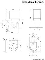 Унитаз BERNINA Tornado напольный безободковый Ceruttispa CT11133 (650x340x790) — фото 4, Напольные унитазы