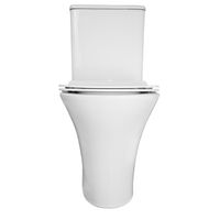 Унитаз-компакт Azario FRETTA ROUND 650х340х770 напольный, безободковый с бачком и сиденьем микролифт арт-AZ-1217 + AZ-1216 — фото 6, Напольные унитазы