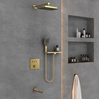 Душевой комплект встраиваемый, 3 режима, брашированное золото арт-VSFW-4311RBG — фото 3, Встраиваемые душевые комплекты