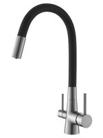 Agger Elegant смеситель для кухни однорычажный с каналом для питьевой воды и гибким изливом, сатин матовый арт-A3230322 — фото 1, Смесители для кухни