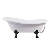 Ванна EDELWEISS 170 см из литьевого мрамора NOVA GEL с чёрными ножками/ Aqua de Marco 1170WBlEDE_GEL — фото 4, Ванны