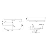 Товар: Раковина Scarabeo GLAM накладная без перелива с одним отверстием цвет белый арт-1801 - фото 9 Раковина Scarabeo GLAM накладная без перелива с одним отверстием цвет белый арт-1801 — фото 9, Раковины накладные