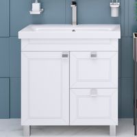 Тумба напольная с умывальником OSTIN 80 /1дв+2ящ// AQUA DE MARCO 5080WCOST/1 — фото 2, Тумбы с раковиной