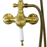 OXFORD Душевой настенный гарнитур (см-ль д/душа терм./колонна ARCO/верхн.душ/шланг/ручн.душ),бронза 31863 — фото 4, Душевые гарнитуры