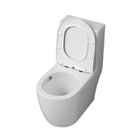 Унитаз напольный Grossman Classic (700х385х745) безободковый,белый,моноблок с тонкой крышкой,микролифт,смыв торнадо,1 место арт-GR-4484SQ — фото 3, Напольные унитазы