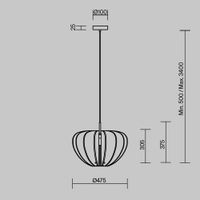 Подвесной светильник Maytoni арт-MOD398PL-01BR — фото 2, Подвесные светильники