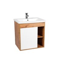 Тумба под раковину VIANT БОСТОН 70 подвесная дуб вотан/белый арт-VBOS70CO-T1STP — фото 3, Тумбы под раковину