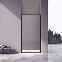 Душевая дверь Slim 8mm , черный, стекло прозрачное арт-VDP-4SL100CLB — фото 1, Распашные душевые двери