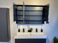 Товар: Зеркальный шкаф ORKA Malta 100 антрацит матовый 3001311 - фото 2 Зеркальный шкаф ORKA Malta 100 антрацит матовый 3001311 — фото 2, Зеркальные шкафы в ванную