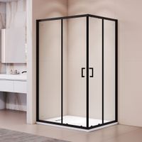 Душевой уголок RGW PA-040B 80x120, прямоугольный, профиль черный, стекло прозрачное/6 мм, арт-3508104082-14 — фото 2, Прямоугольные душевые уголки