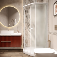 Ограждение VIVA90B N душевое Ceruttispa без поддона (90x90x195) — фото 234, Прямоугольные душевые уголки